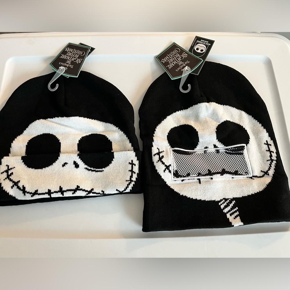 NWT Jack Skellington Roll Down Beanie